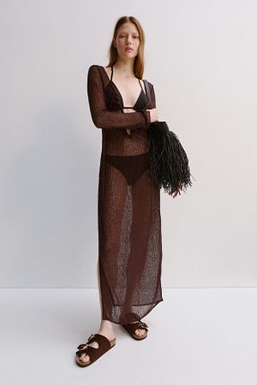 صندل قهوه ای زنانه چرم مصنوعی H&M - کد 930455742