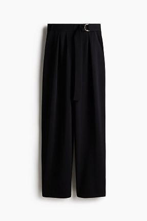 شلوار مشکی زنانه پلی استر H&M - کد 922491610