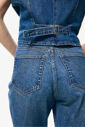 شلوار جین آبی زنانه پاچه تنگ H&M - کد 947379355