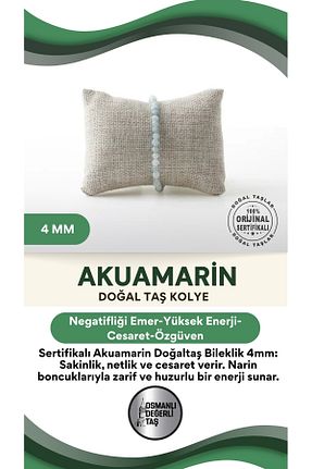 گردنبند جواهر آبی زنانه سنگ OSMANLI DEĞERLİ TAŞ - کد 355561128