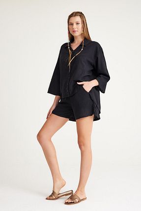 شلوارک و برمودا نارنجی زنانه Relaxed Tola Tola Etnik Giyim - کد 938090264