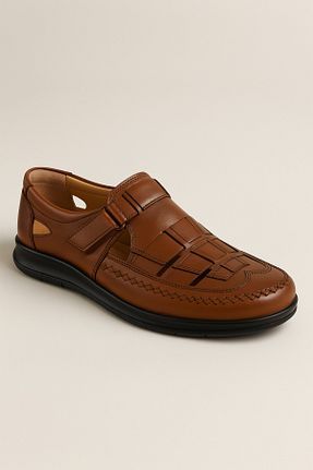 صندل قهوه ای مردانه پاشنه تخت Greyybull Shoes - کد 925841742