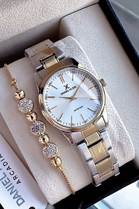 ساعت مچی طلائی زنانه 31-35 میلی متر Daniel Klein - کد 826710666