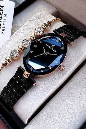 ساعت مچی مشکی زنانه 36-40 میلی متر Daniel Klein - کد 357892874
