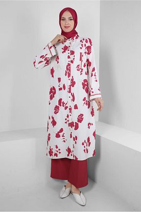شلوار پارچه ای قرمز زنانه بلند Alvina - کد 804943949