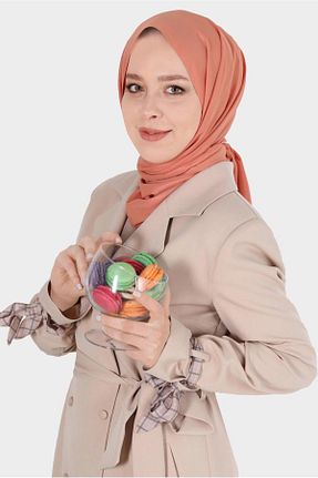 شال نارنجی زنانه پلی استر Alvina - کد 801695298