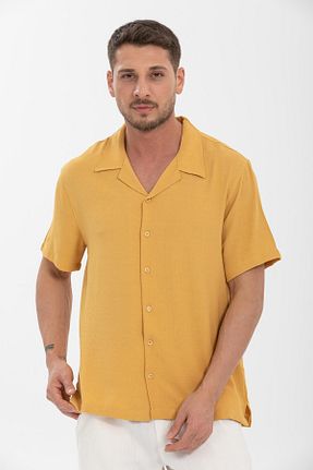 پیراهن زرد مردانه رگولار Store - کد 929086391