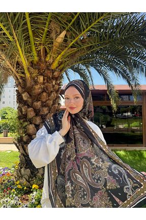 شال مشکی زنانه پنبه ای MODA - کد 898624465