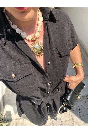 گردنبند جواهر بژ زنانه شیشه Gözde Tasarım Butik - کد 931302977