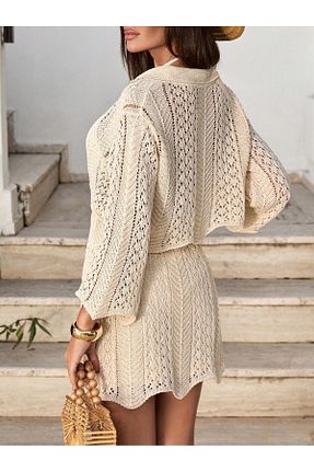 ست بالاتنه و پائین تنه زنانه تریکو hidafashion - کد 931452630