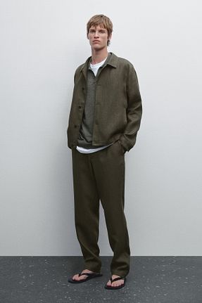 کت خاکی مردانه رگولار Massimo Dutti - کد 927924188