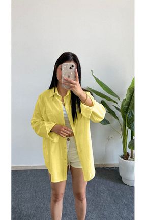 پیراهن زرد زنانه اورسایز Shiron Sportswear&Company - کد 936940551
