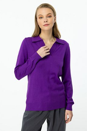 پلیور بنفش زنانه ساده ON - کد 862792276