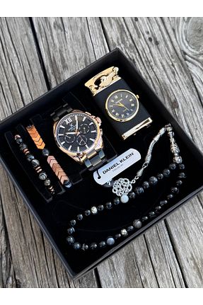 ست ساعت مچی مشکی مردانه استل (فولاد) Daniel Klein - کد 865545742