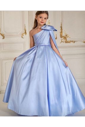 لباس مجلسی و فارغ التحصیلی آبی بچه گانه ساتن Kids - کد 948360423