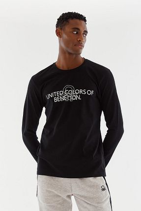 سوئیشرت اسپرت مشکی مردانه رگولار United Colors of Benetton - کد 770378944