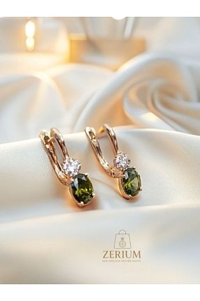 گوشواره استیل (فولاد) طلائی زنانه استیل (فولاد) ZERİUM - کد 946303223