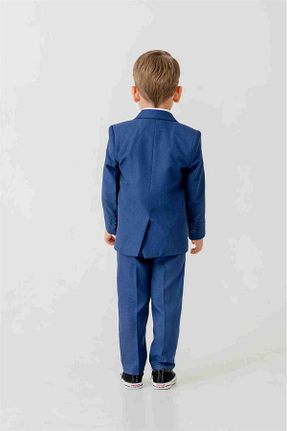 کت و شلوار سرمه ای بچه گانه یقه نوک تیز Pina Kids - کد 948025442