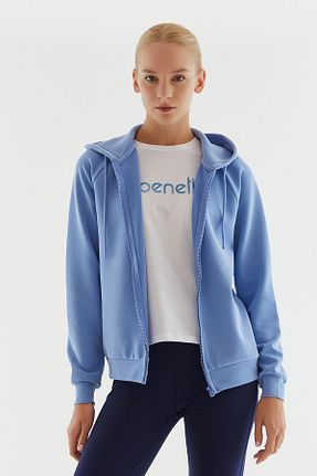 سوئیشرت آبی زنانه ساده United Colors of Benetton - کد 772774494