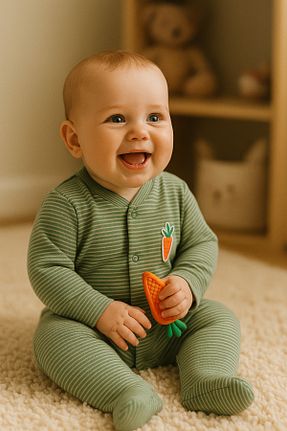 سرهمی سبز بچه گانه رگولار cimcim baby - کد 892402086