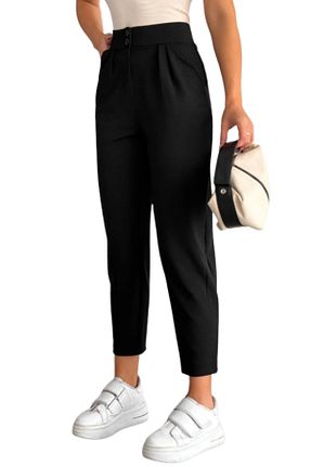شلوار مشکی زنانه پارچه THIFF GYMWEAR - کد 899528216