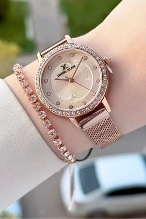 ساعت مچی صورتی زنانه 36 میلی متر Daniel Klein - کد 850440674