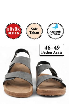 صندل طوسی مردانه پاشنه تخت FLY SOFT - کد 948759865