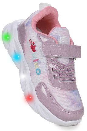 کفش اسنیکر بنفش بچه گانه چسبی Kiko Kids - کد 938393429