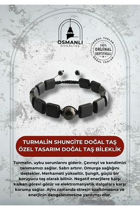 دستبند جواهر مشکی زنانه سنگ طبیعی OSMANLI DOĞAL TAŞ - کد 366326300