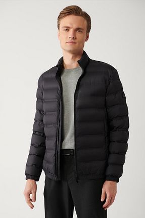 کاپشن مشکی مردانه رگولار Avva - کد 778011891