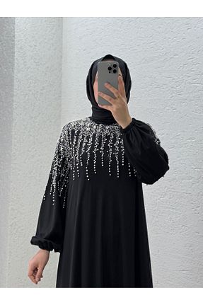 لباس مجلسی حجاب مشکی زنانه یقه ایستاده MİHRA STORE - کد 941054245