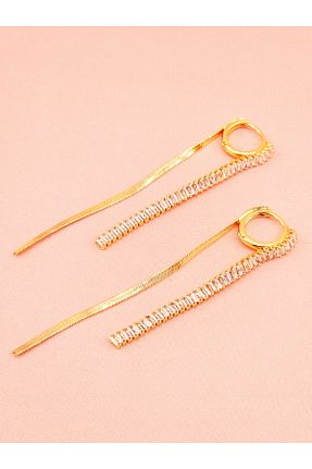 گوشواره جواهر زرد زیرکن luree accessories - کد 943610603