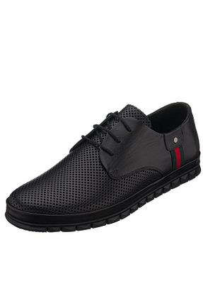 کفش کژوال مشکی مردانه چرم خالص İriadam - کد 289790067