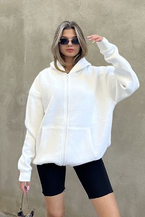 سوئیشرت سفید زنانه ساده la & vetta - کد 850990217
