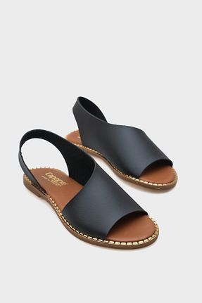 صندل مشکی زنانه پاشنه تخت Capone Outfitters - کد 944400832