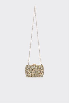 کیف دستی طلائی زنانه چرم مصنوعی Elle - کد 924708531