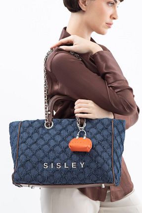 کیف دستی سرمه ای زنانه سایز متوسط Sisley - کد 947638576