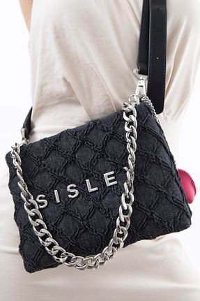 کیف دوشی مشکی زنانه چرم خالص Sisley - کد 931849089