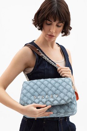 کیف دوشی آبی زنانه چرم مصنوعی Sisley - کد 931848546