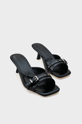 دمپائی مشکی زنانه پاشنه نازک Capone Outfitters - کد 900106667