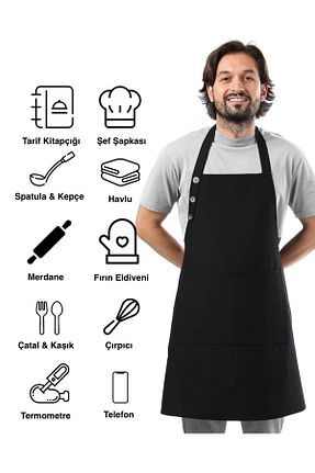دستکش و پیشبندآشپزخانه مشکی TOSHE - کد 372562996