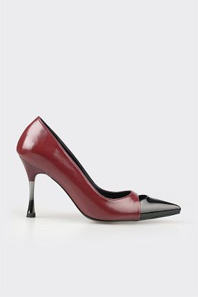 کفش استایلیتو زرشکی پاشنه نازک Elle - کد 857613160