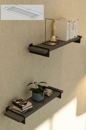 قفسه دیواری طوسی 60 سانتی متر İda Wooden - کد 812751990