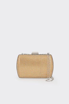 کیف پورتفوی و کلاچ طلائی زنانه پلی اورتان Elle - کد 818577520
