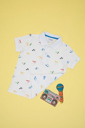پولوشرت سفید بچه گانه پنبه ای U.S. Polo Assn. - کد 947508143