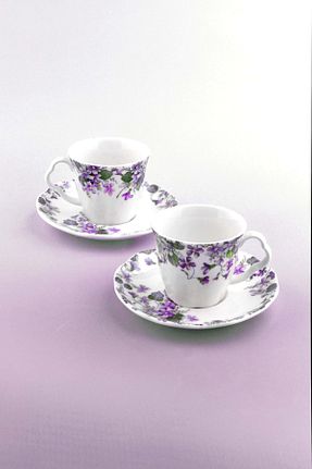 فنجان قهوه رنگی 2 نفره Bursa Porselen Dekor - کد 947497942