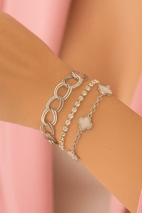 دستبند جواهر سفید زنانه زیرکن PREGIO - کد 947533705
