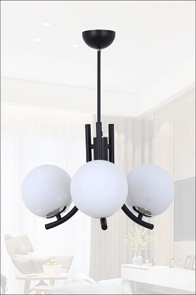 لوستر مشکی فلزی MŞ Aydınlatma - کد 947604907