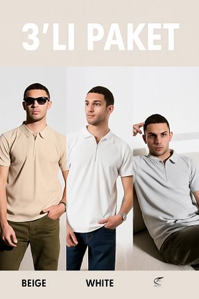 پولوشرت رنگی مردانه پنبه ای DAMGA JEANS - کد 947662309