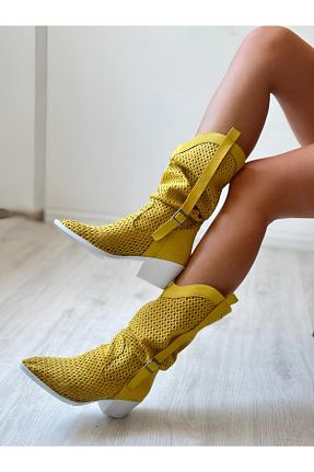 چکمه زرد زنانه جیر SHOEBOURNE - کد 947694381
